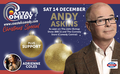 andy askins, christmas show, coastal comedy, comedy club, comedian, 